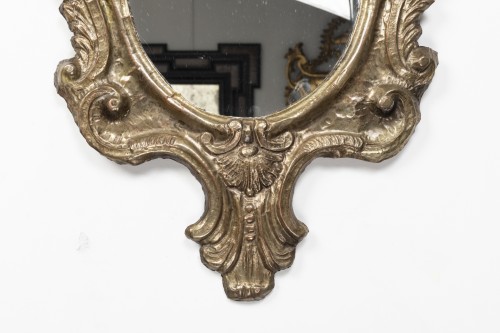 Pair of tinned copper mirrors - Italy 18th century - French Regence