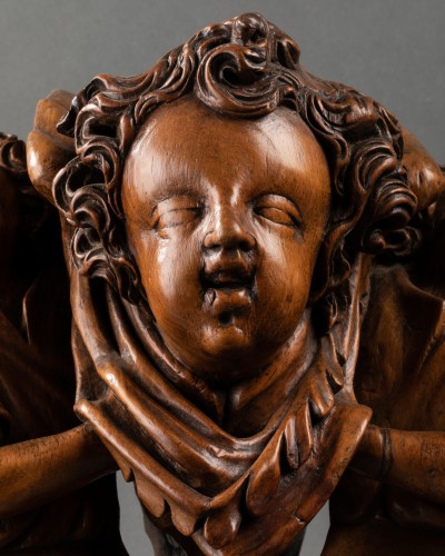Sculpture Sculpture en Bois - Groupe de putti - Italie  XVIe siècle