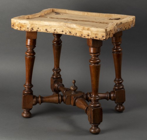  - Pair of walnut stools - Northern Italy second half of the 17th century