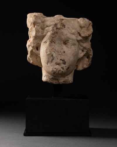 BC to 10th century - Janiform marble head - Roman Empire 1st / 3rd century after J.C