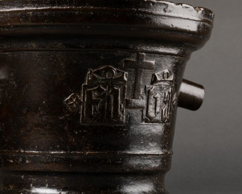 Antiquités - Mortier en bronze - France Circa 1500