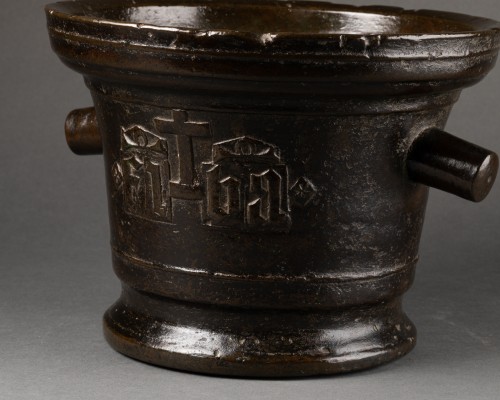 Antiquités - Mortier en bronze - France Circa 1500