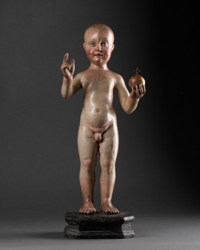 Child Jesus blessing - Wood - Italy 16th century - Sculpture Style Renaissance
