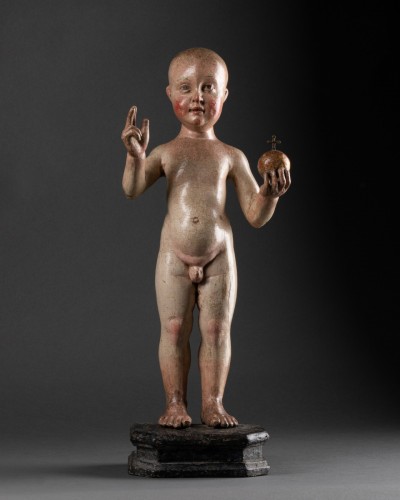 Child Jesus blessing Wood - Italy 16th century - Sculpture Style Renaissance