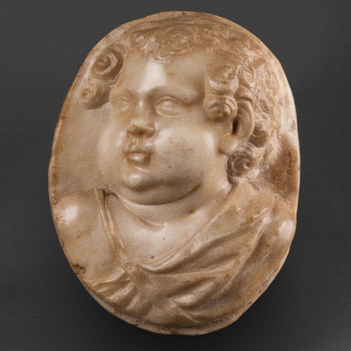 Antiquités - Médaillon marbre - Italie 16e siècle