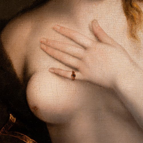 XVIIe siècle - Tableau Venus au miroir – Italie  XVIIe siècle