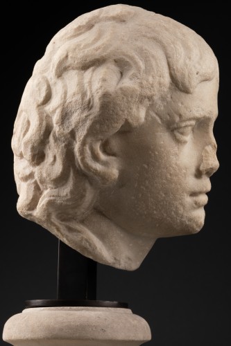 Renaissance - Head of a young man – Marble Italy 16th century