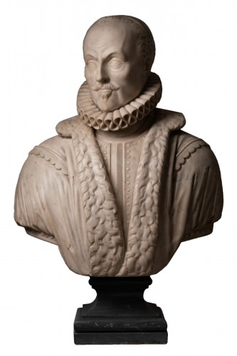 Marble bust representing Willem I of Orange - Holland 17th century