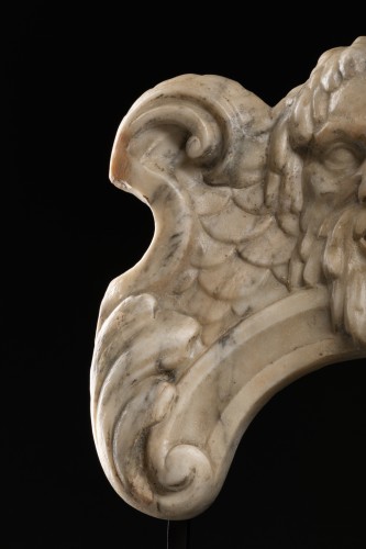 Sculpture Sculpture en Marbre - Mascaron de fontaine en marbre, Italie XVIe siècle