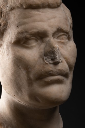 Avant JC au Xe siècle - Tête en marbre - Empire romain 1er siècle av. J.C.