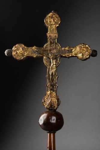 Processional cross - Italy Circa 1400 - Religious Antiques Style Middle age