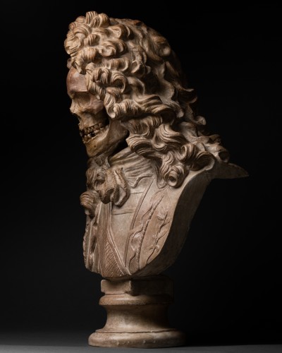  - Buste Memento Mori en plâtre - XIXe siècle