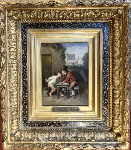Le tricheur - François Lanfant de Metz (1814-1892) - Tableaux et dessins Style 