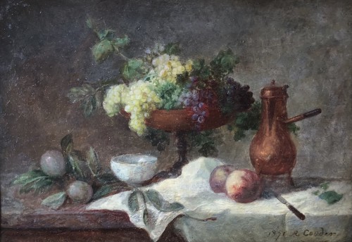 Nature morte aux raisins - Jean Alexandre Rémy COUDER (1808-1879)