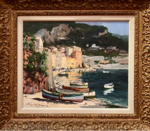 The port of Villanfranche sur mer, 1925 - Jean-Baptiste ROUBAUD born 1871