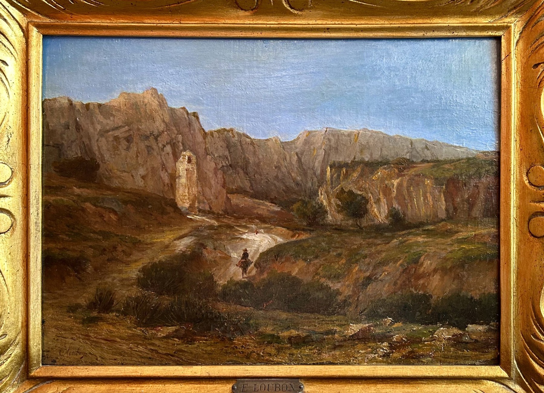 Emile Loubon 1809 1863 Oratoire Sur Un Chemin Proven al XIXe 