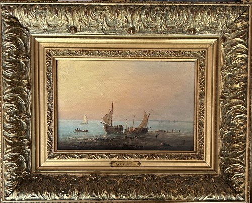 Henriette Herminie Gudin (1825-1892) - La débarque de la pêche 