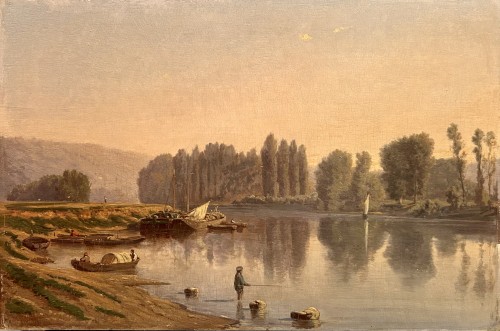 Auguste ANASTASI (1820-1899) - Bords  de Seine