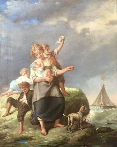 La famille du pêcheur - François Louis Lanfant de Metz (1814-1892)