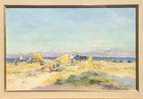 Julien-Gustave Gagliardini (1846-1927) - Harvesting on the Mediterranean coast