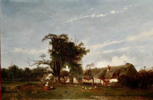 Eugène Lepoittevin (1806-1870) - Ferme au 19e siècle