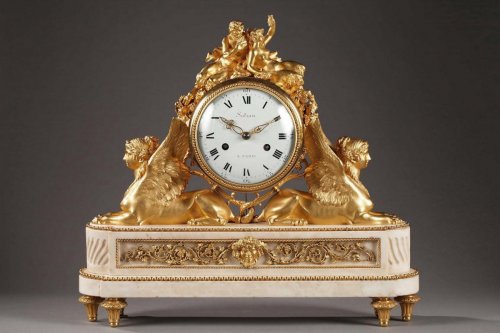 A Louis XVI Female sphinxes clock