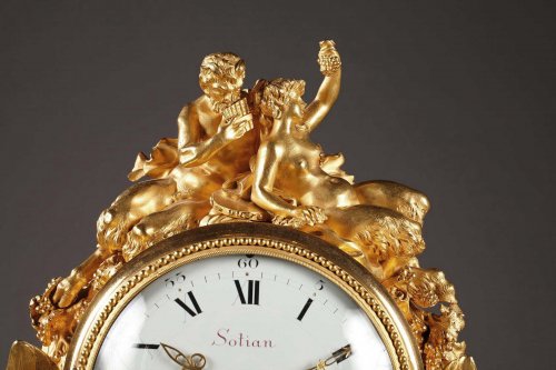 Pendule aux Sphinges, cadran signé Sotian à Paris - Horlogerie Style Louis XVI
