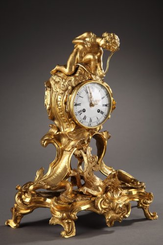 Pendule Louis XV au Dragon et angelot