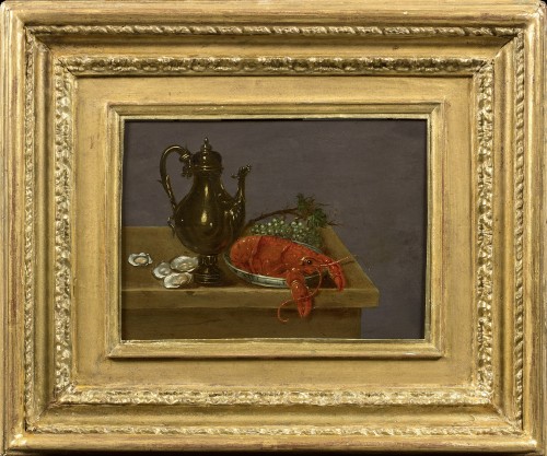 Nature morte au homard - Entourage du Pseudo van KESSEL actif au XVIIe - Tableaux et dessins Style 