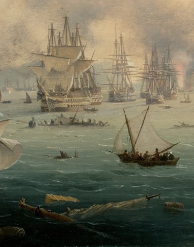 Coucher de soleil à Navarin - Louis GARNERAY (1783 – 1857), vers 1830/45 - Louis-Philippe