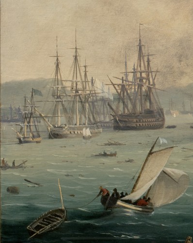 Louis-Philippe - Coucher de soleil à Navarin - Louis GARNERAY (1783 – 1857), vers 1830/45