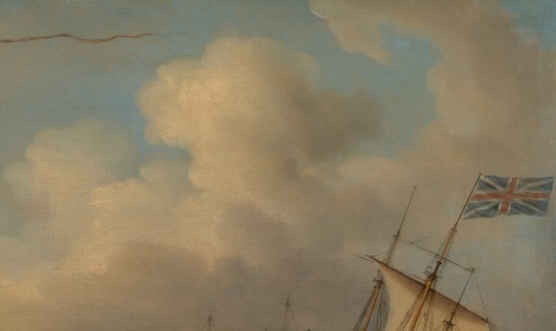 Francis SWAINE (1719 – 1782) - Vaisseaux par mer agitée - Galerie Barnabé