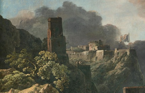 Tableaux et dessins Tableaux XVIIIe siècle - Carlo BONAVIA (actif à Naples vers 1751 – 1788) Vaisseau par mer agitée 