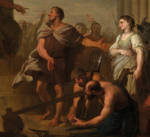 Tableaux et dessins Tableaux XVIIIe siècle - Sir James THORNHILL (Dorset 1674-1735 Londres), Caïus Furius Cressinus
