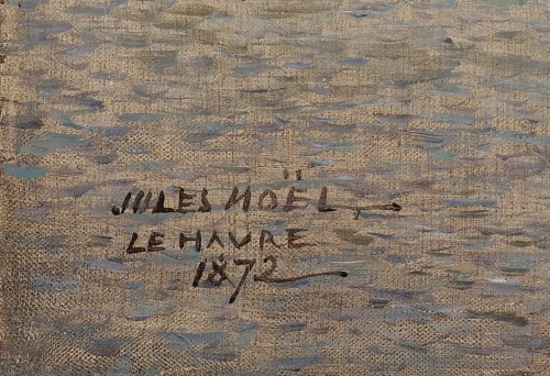 Napoléon III - Jules Achille NOËL (Nançy 1815 - 1881 Mustapha) Vue du port du Havre 1872