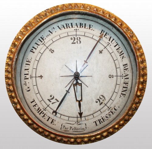 Paire de Baromètre - Thermomètre par Pellerin à Paris - Objet de décoration Style Louis XVI