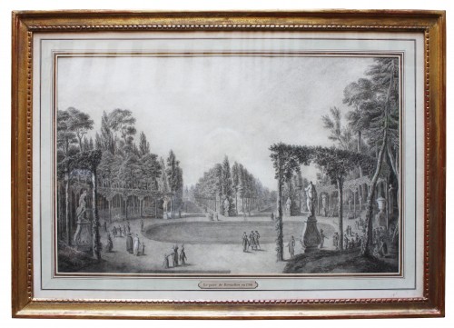 Vues du Parc Royal de Bruxelles vers 1798 - Gravures et livres anciens Style 