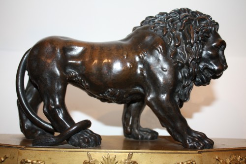 Paire de Lions en bronze Epoque Empire - Empire