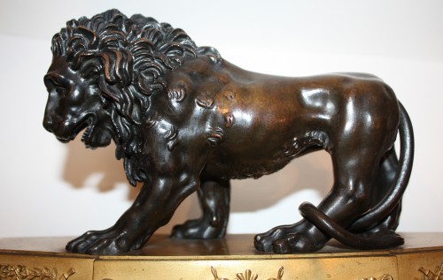 Empire - Paire de Lions en bronze Epoque Empire
