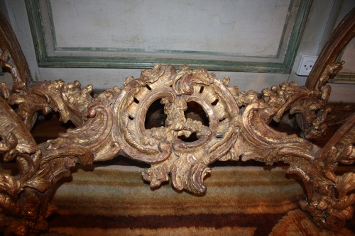 XVIIIe siècle - Console d'Applique en bois doré