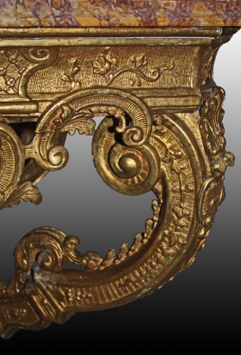 XVIIIe siècle - Console d'applique "au masque de Femme" d'époque Louis XIV
