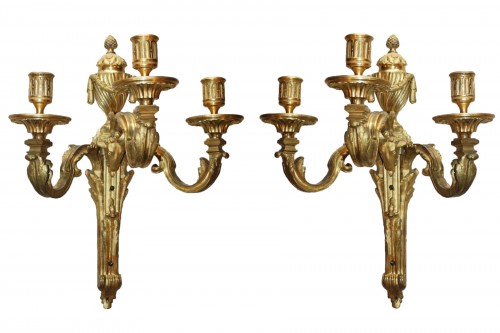 Pair of sconces after "Jean-Charles Delafosse".