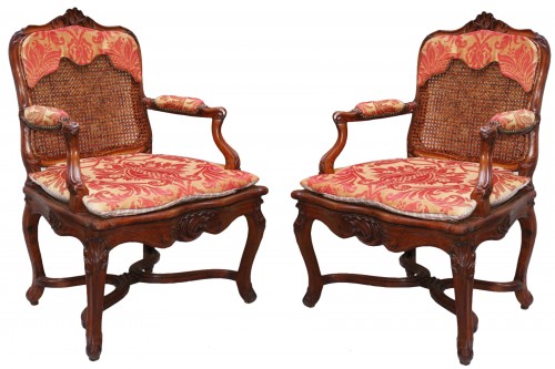Very nice pair of cane armchairs 