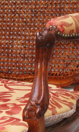 Very nice pair of cane armchairs  - Louis XV