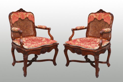 Antiquités - Very nice pair of cane armchairs 