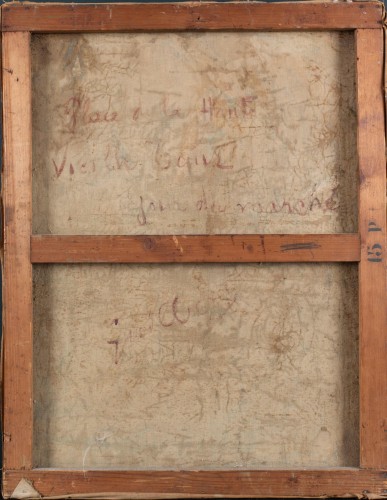 Paintings & Drawings  - The square of the Upper Old Tower, market day - Narcisse Guilbert (1878-1942)