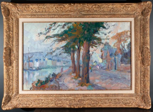 Saint-Valéry-en-Caux, yacht harbor - Robert Antoine Pinchon (1886-1943) - Paintings & Drawings Style 