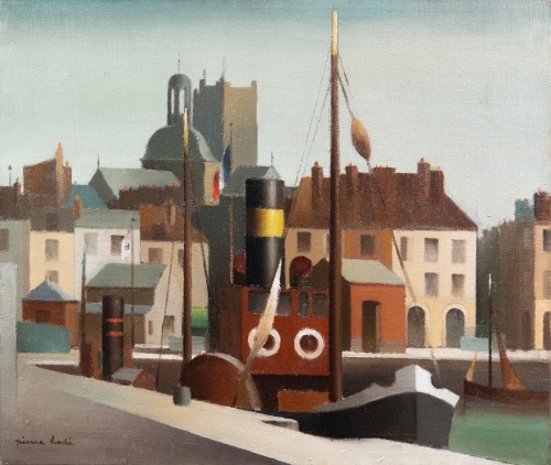 Remorqueur à Dieppe - Pierre HODÉ (1889-1942)
