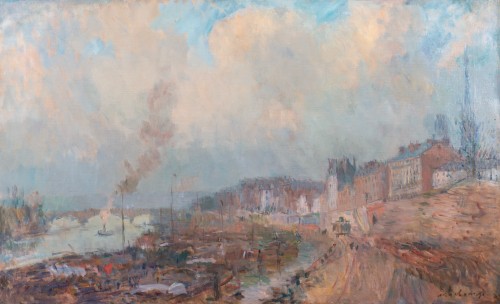 Les quais de Rouen - Albert LEBOURG (1849-1928)