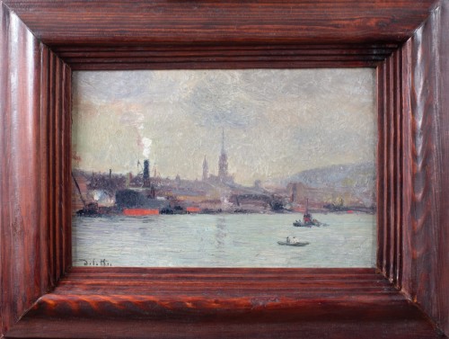 Harbor of Rouen - Joseph Delattre (1858-1912) - Paintings & Drawings Style 